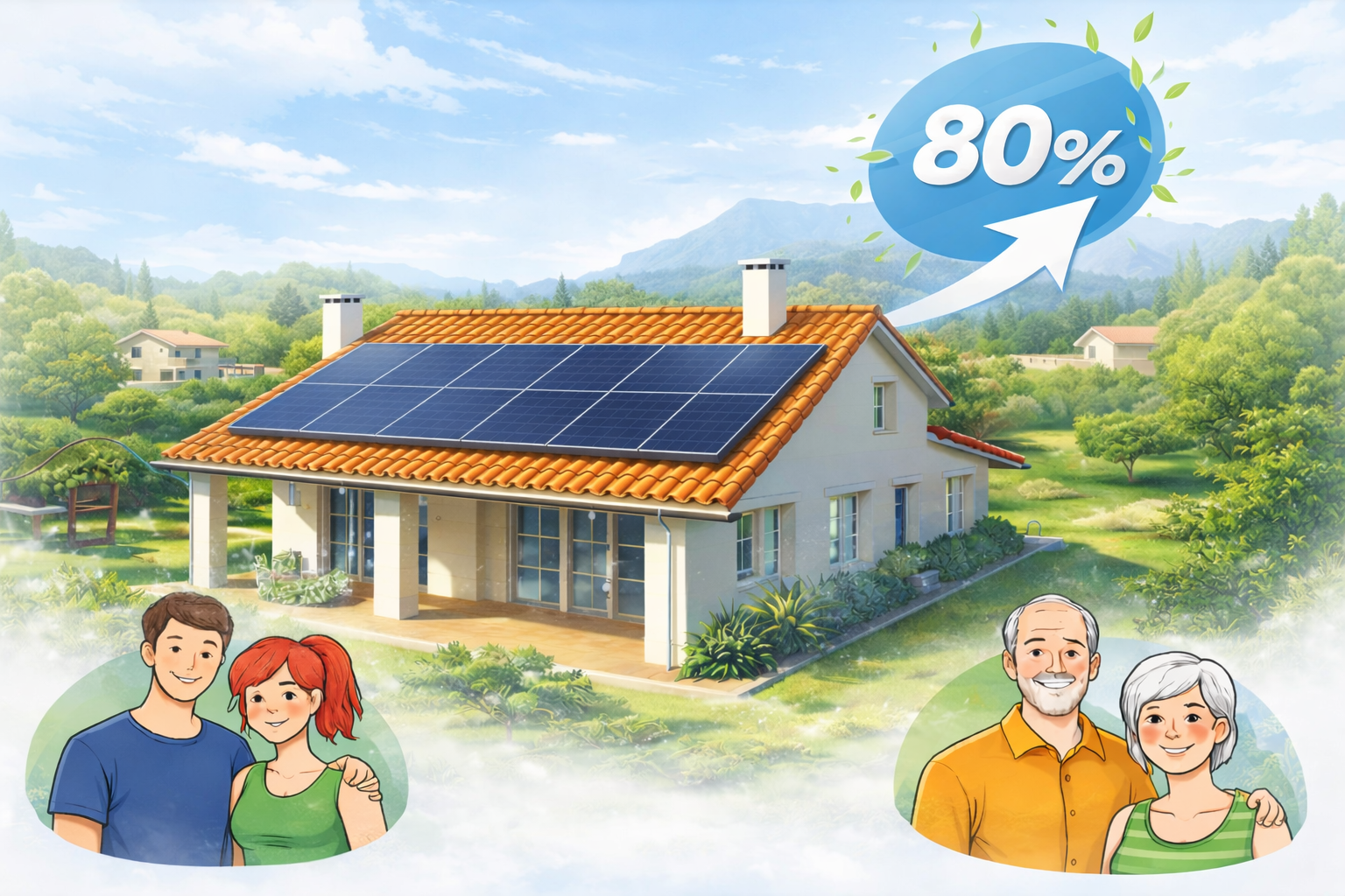 Woning met zonnepanelen